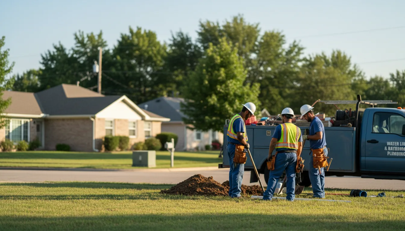 Residential water line and bathroom plumbing service in Moundville, MO